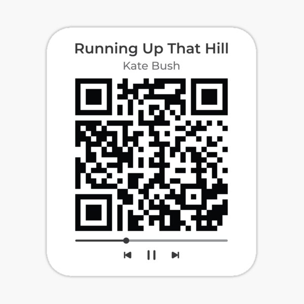 "Running Up That Hill Official Music Video QR code" Sticker for Sale by