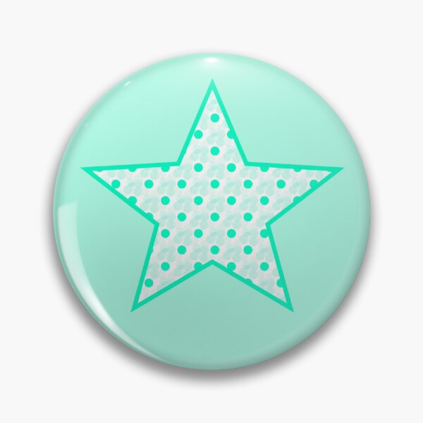 Item preview, Aquamarine stars with polka dots designed and sold by BeLavender.