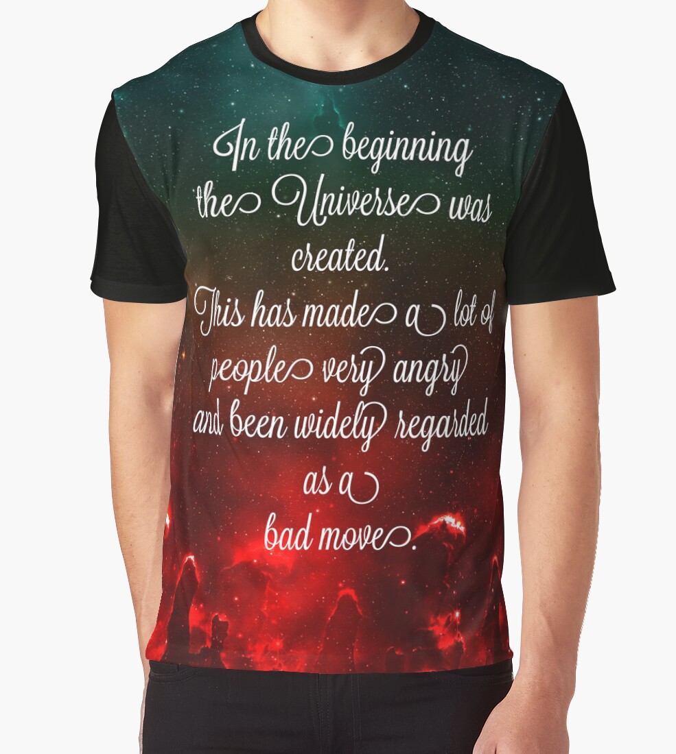 "Hitchhiker's Guide Quote" Graphic TShirts by StilleSkygger Redbubble