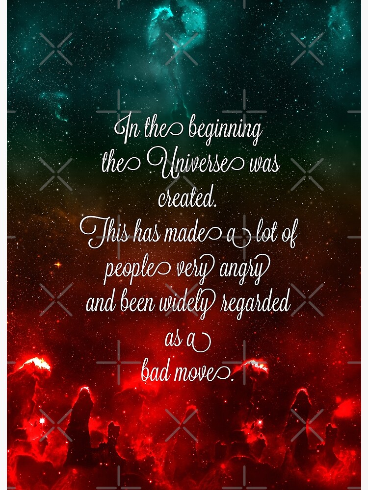 "Hitchhiker's Guide Quote" Poster for Sale by StilleSkygger Redbubble