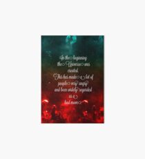 Hitchhiker's Guide Quote Art Board