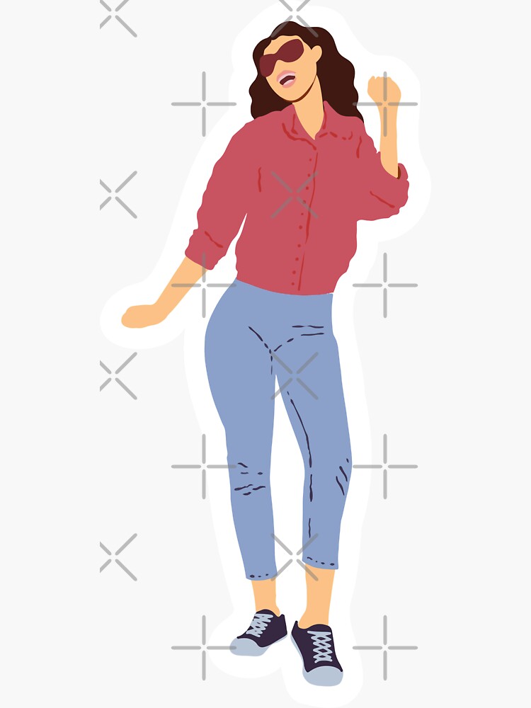 "Dancing girl" Sticker by LagunovaMaya Redbubble