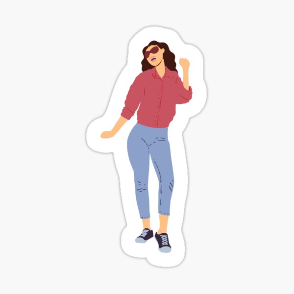 "Dancing girl" Sticker by LagunovaMaya Redbubble