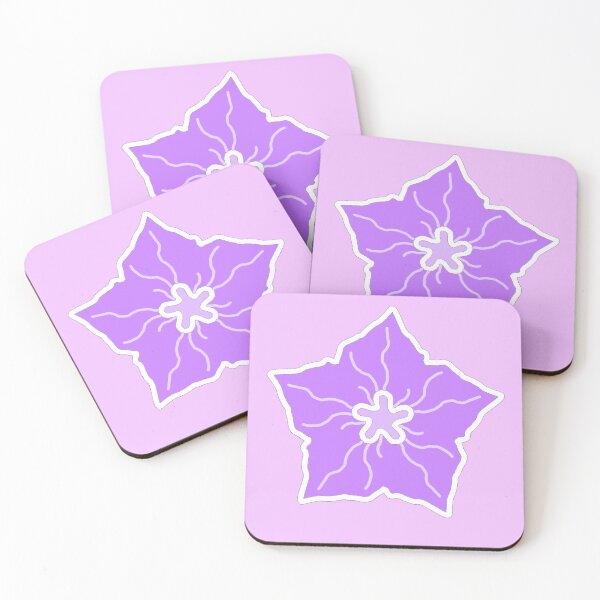 Item preview, purple star flower illustration NFT designed and sold by AurelsPrints.