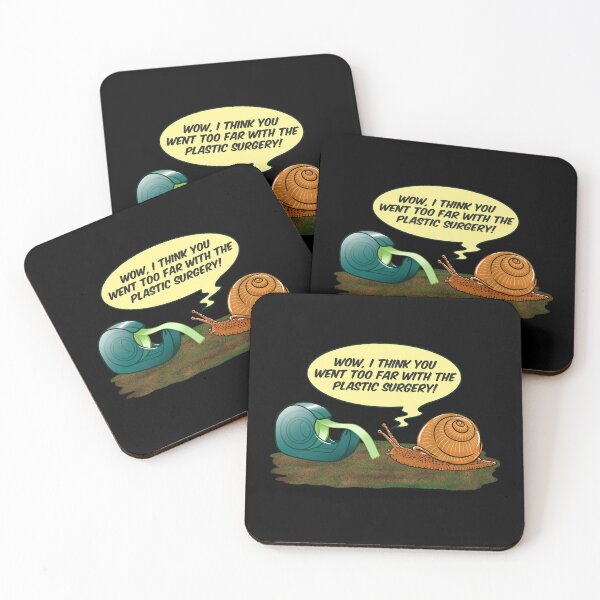 Item preview, Snail Goes Too Far With Plastic Surgery Gastropod Joke designed and sold by tronictees.
