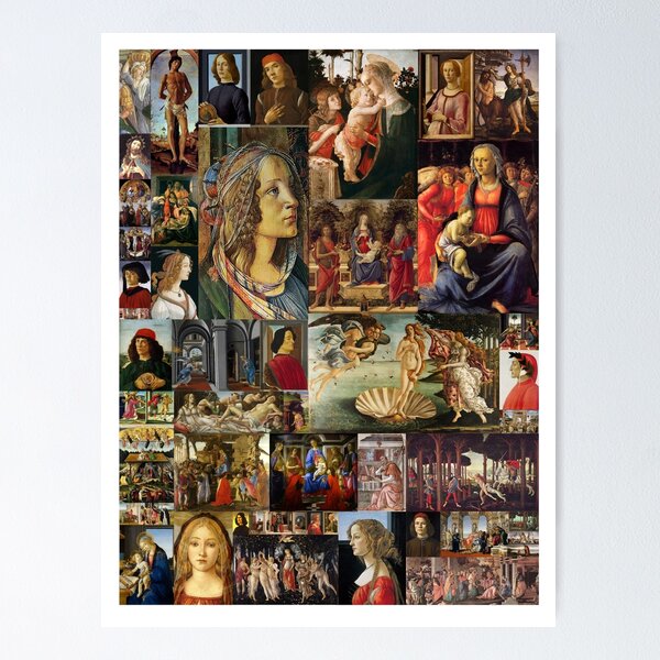 Sandro Botticelli - Mosaic Poster