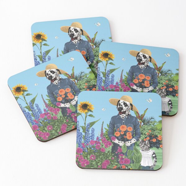 Item preview, Dotty Dog & Kitty Blooming Beautiful designed and sold by Annalisa-Jones.