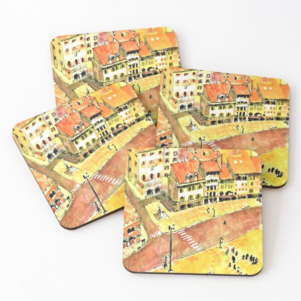 Item preview, A Small German Village With Locals In Town Square  designed and sold by DonSylvester.