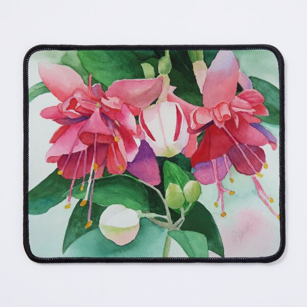 Item preview, Fuchsias with Buds Watercolor designed and sold by Pat Yager.