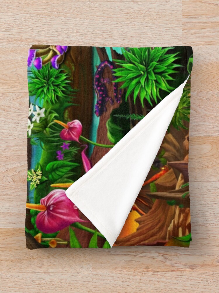 Alternate view of Jurassic Jungle Oasis Throw Blanket