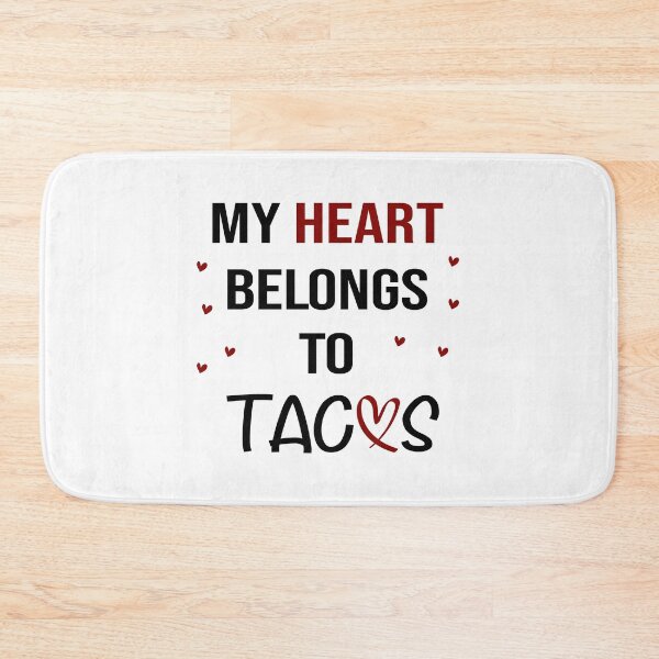 Item preview, My heart belongs to tacos valentines day taco lover v-day vday gift funny gift,valentine  designed and sold by illustramanshop.