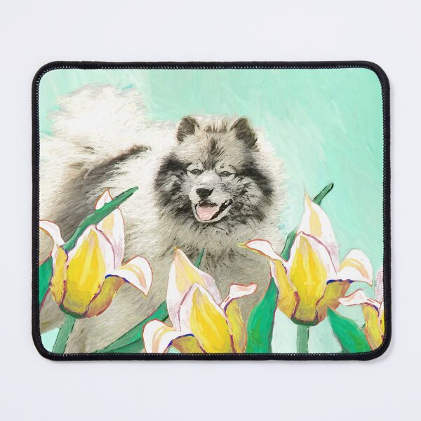 Item preview, Keeshond in Tulips designed and sold by alpendesigns.