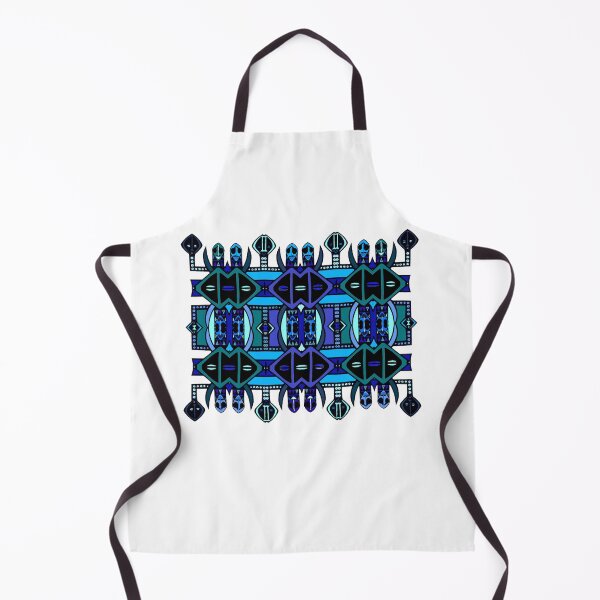 Item preview, African Symbolic Cloth Design in Blues - "The Knowledge of Tradition"   designed and sold by Tony Cisse.