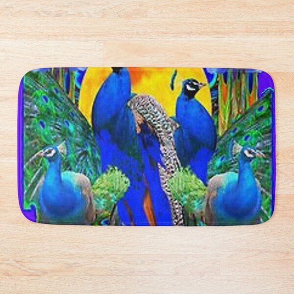 Artikelvorschau, BLUE PEACOCKS FULL MOON FANTASY ART entworfen und verkauft von sharlesart.