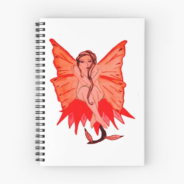 Item preview, Fairycore Red Fairy Sitting on a Flower designed and sold by LBlaze.