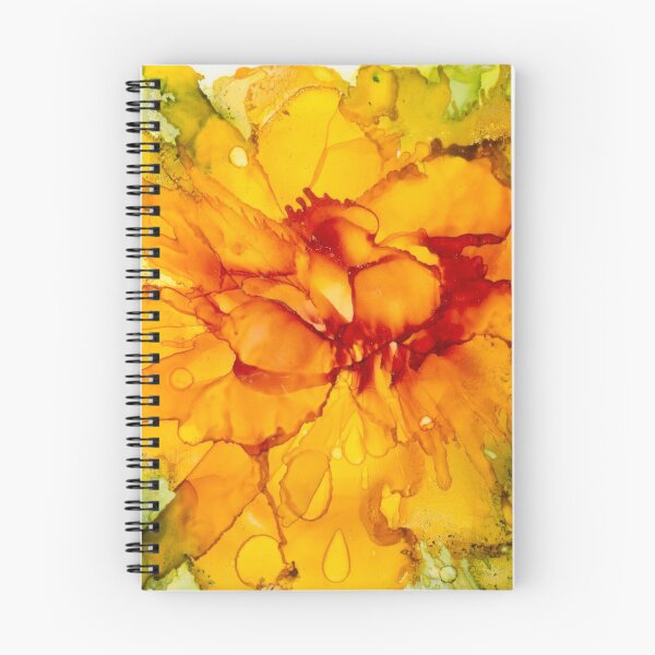 Artikelvorschau, Orange Alkohol Tinte Blume entworfen und verkauft von PetalPainter.