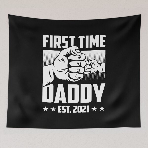 Item preview, First Time Daddy Est 2021 Fathers Day Pregnancy Announcement designed and sold by haselshirt.
