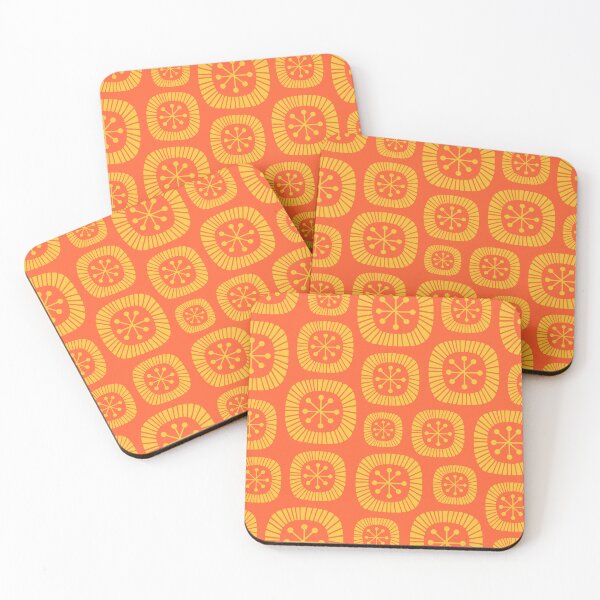 Item preview, Mid-Century Modern Atomic Abstract Composition 434 Orange and Yellow designed and sold by tonymagnerart.