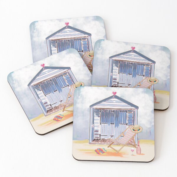 Aperçu de l'œuvre #Beach hut with Prosecco créée et vendue par Leatextileart.
