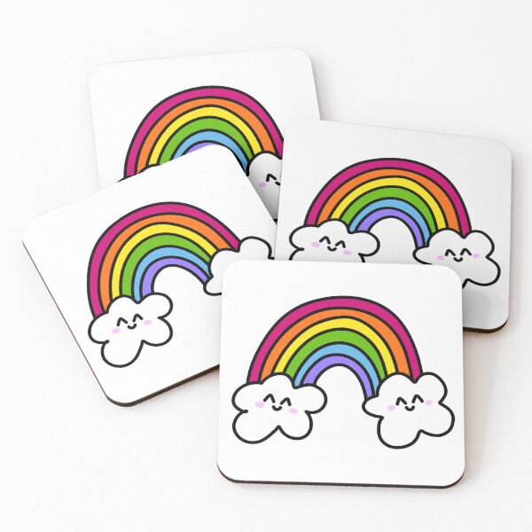 Item preview, Cute Rainbow Doodle with Smiling Clouds, made by EndlessEmporium designed and sold by EndlessEmporium.