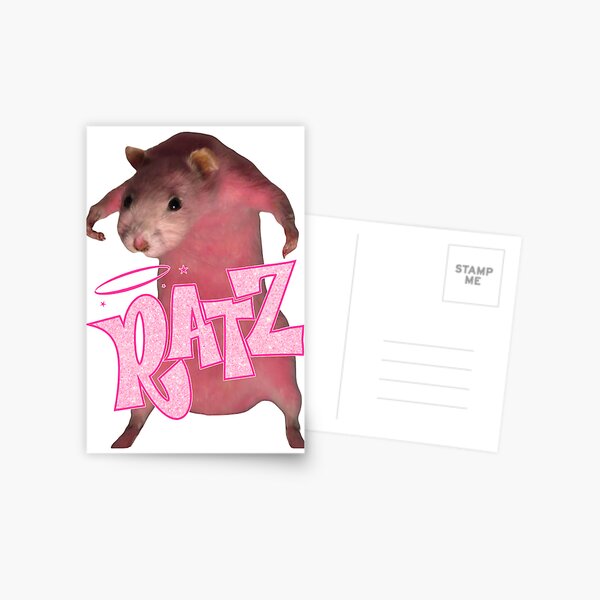 HQ Pink Rat Ratz Meme Postcard