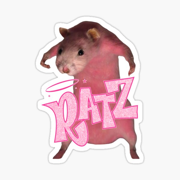 HQ Pink Rat Ratz Meme Sticker