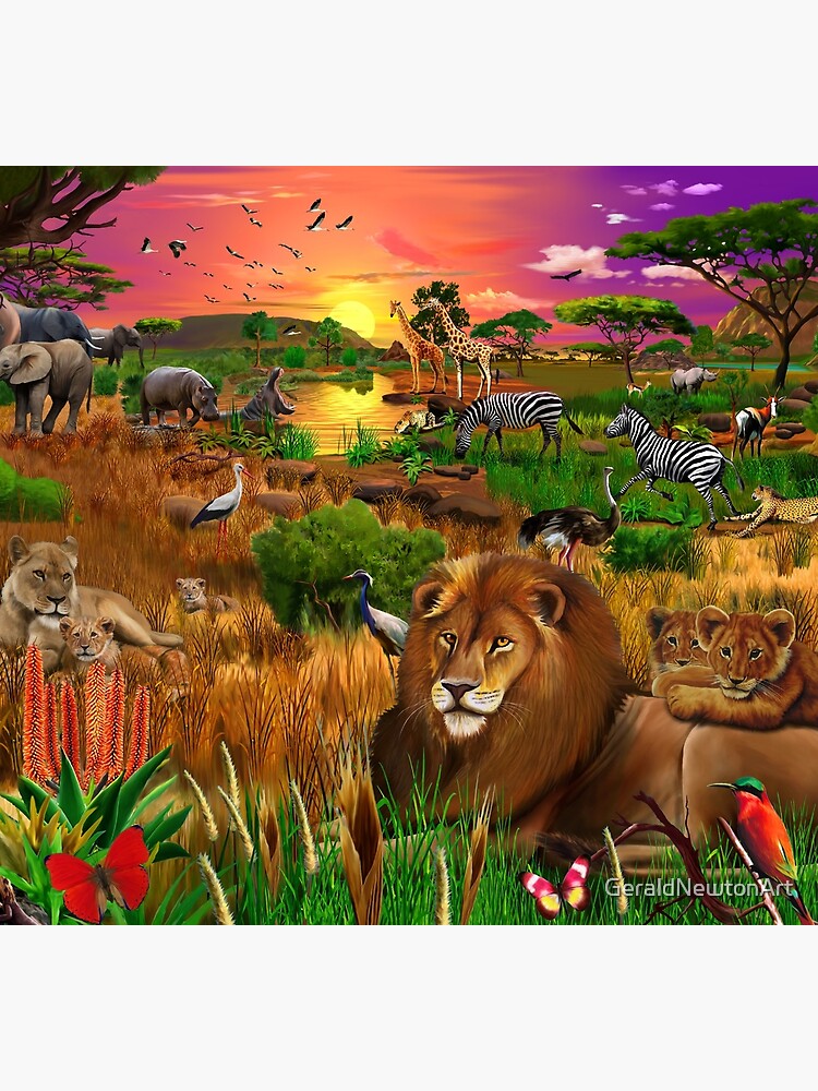 African Evening by GeraldNewtonArt