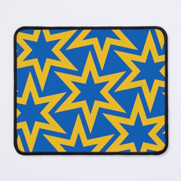 Item preview, Blue and Yellow Geometric Big Stars Repeating Pattern designed and sold by TMBTM.