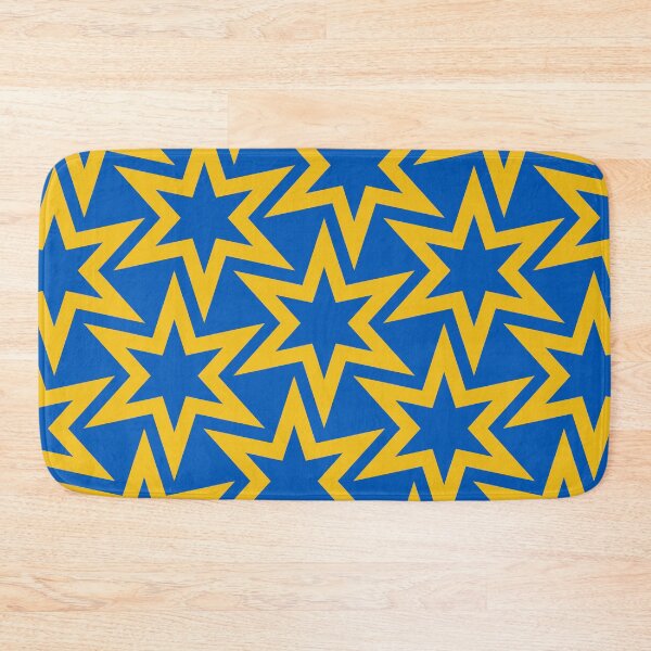 Item preview, Blue and Yellow Geometric Big Stars Repeating Pattern designed and sold by TMBTM.
