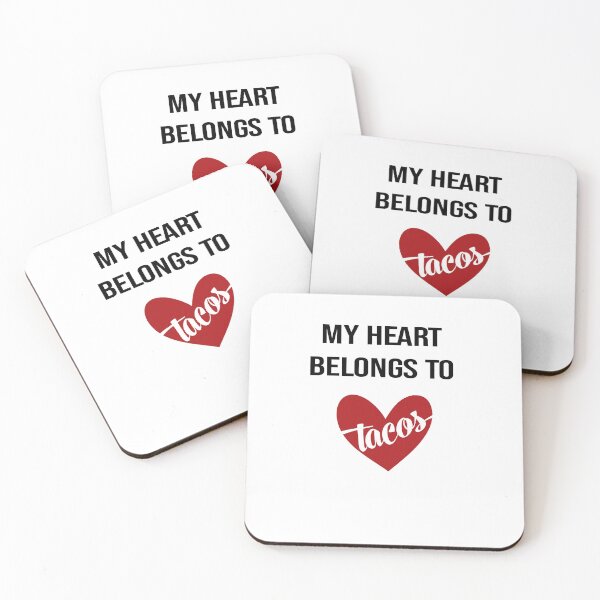 Item preview,  My heart belongs to tacos valentines day taco lover v-day vday gift funny gift,valentine  designed and sold by illustramanshop.