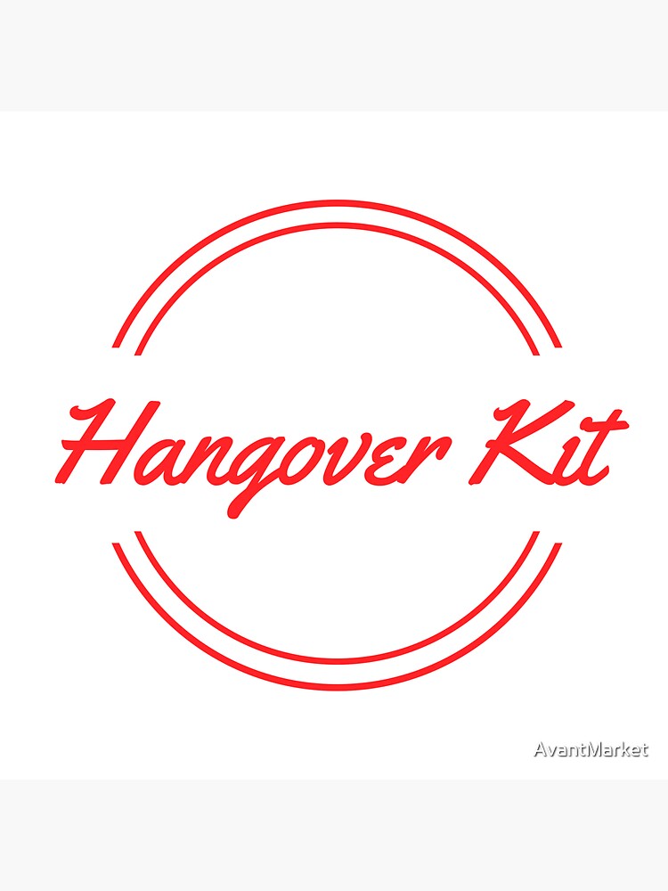 "Hangover Kit" Sticker for Sale by AvantMarket Redbubble