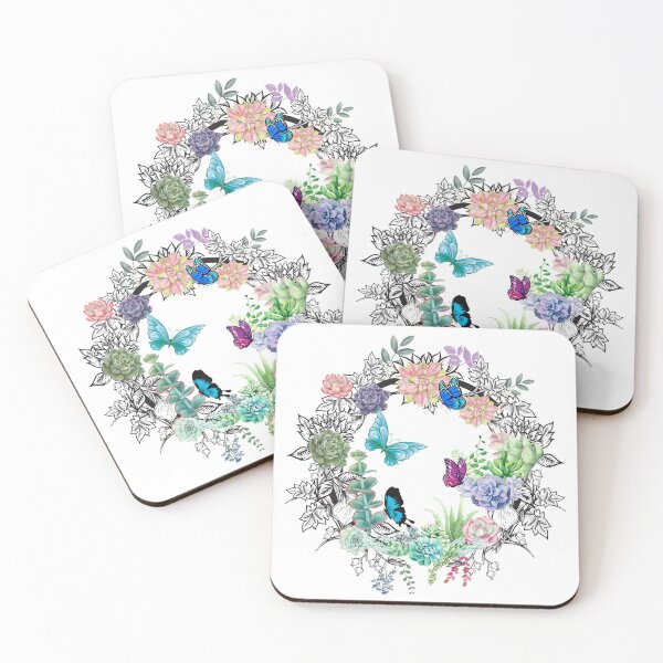 Item preview, Sedum, Succulents and Butterflies designed and sold by tomorrowsart.