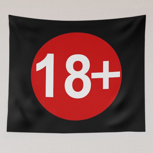Item preview, Advisory Warning Label Age Restriction 18 designed and sold by podartist.