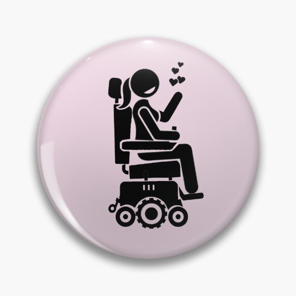 Item preview, powerchair girl smile hearts love kiss disabled pride girlfriend birthday anniversary gift designed and sold by yugiohcerealbox.
