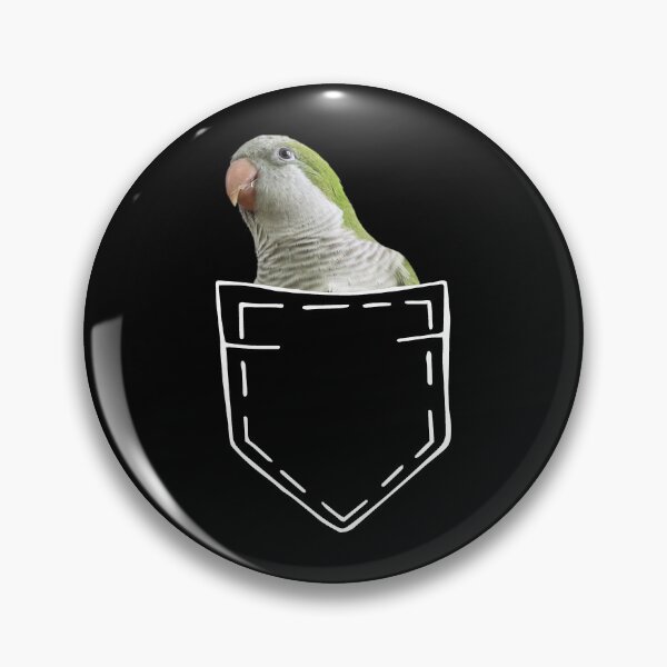 Item preview, CUTE QUAKER PARROT IN A POCKET FOR PARROT LOVERS designed and sold by appareltolove.