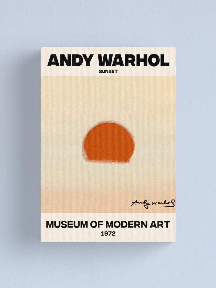 Andy Warhol Print, Warhol Sunset, Printable Warhol, Andy Warhol Poster, Pop Art Print, Abstract Wall Art, Digital Download" Canvas Print Sale by CupCaseArt | Redbubble