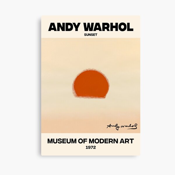 Andy Warhol Print, Andy Warhol Sunset, Printable Warhol, Andy Warhol Poster, Pop Art Print, Abstract Wall Art, Digital Download Impression sur toile