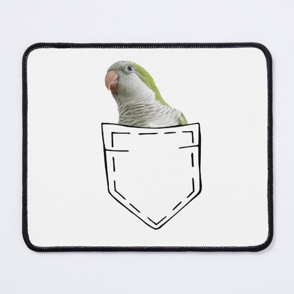 Item preview, CUTE QUAKER PARROT IN A POCKET FOR PARROT LOVERS designed and sold by appareltolove.
