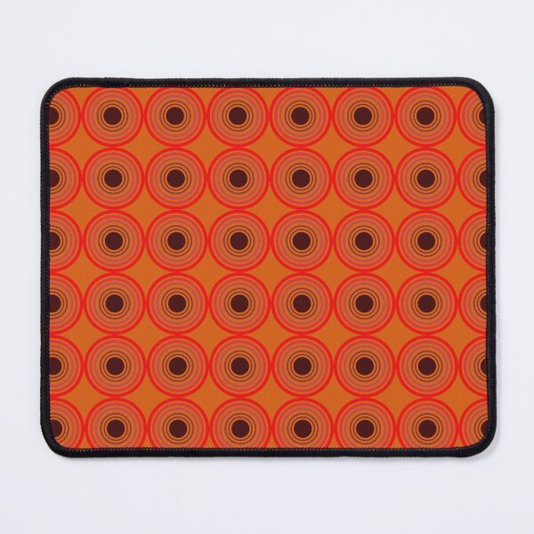 Item preview, retro seventies burnt orange geometrical pattern designed and sold by pauloneill-art.
