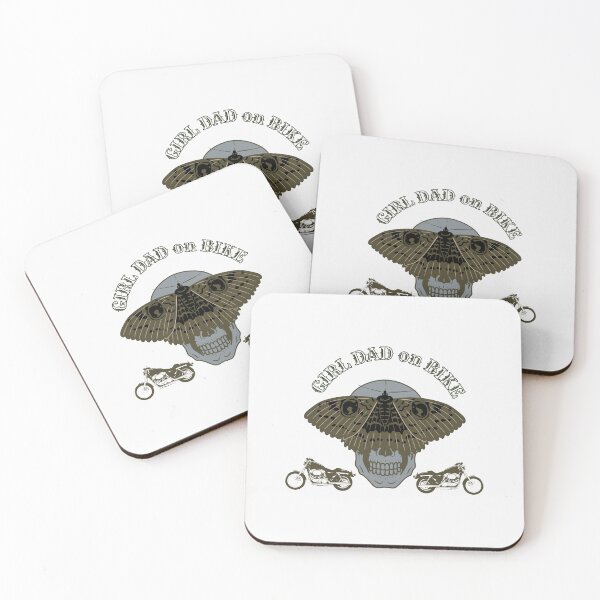 Item preview, GIRL DAD on BIKE khaki skull-butterfly designed and sold by KS-Y.