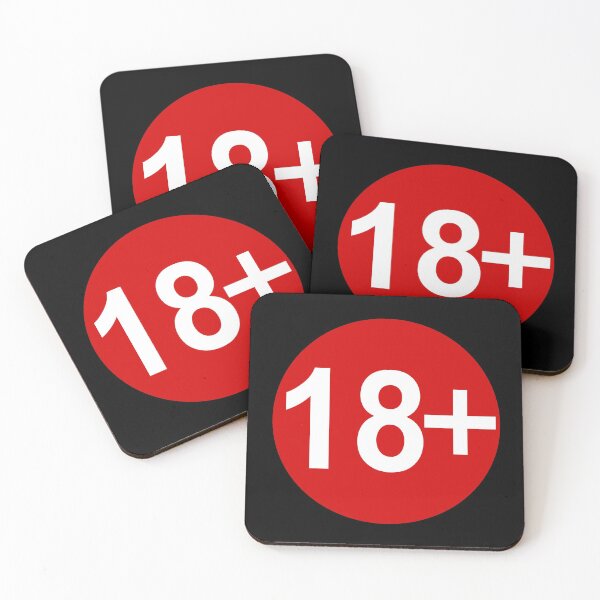 Item preview, Advisory Warning Label Age Restriction 18 designed and sold by podartist.