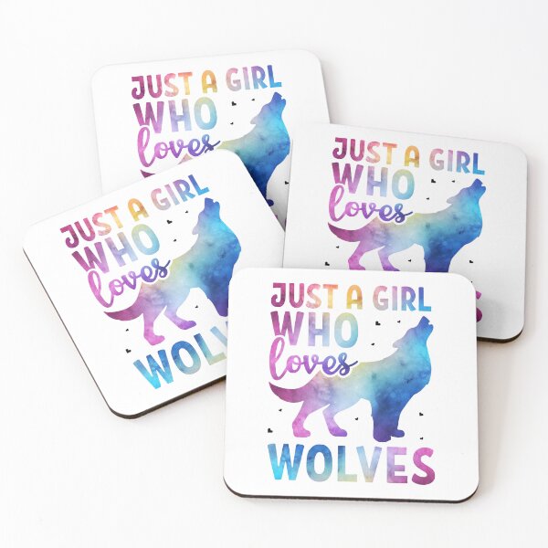 Item preview, Just A Girl Who Loves Wolves Watercolor Cute Animal Lovers designed and sold by Best Designer.