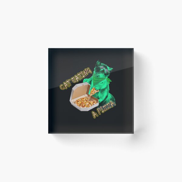 Item preview, CAT EATING A PIZZA IS CUTE AND FUNNY. designed and sold by stopamoment.