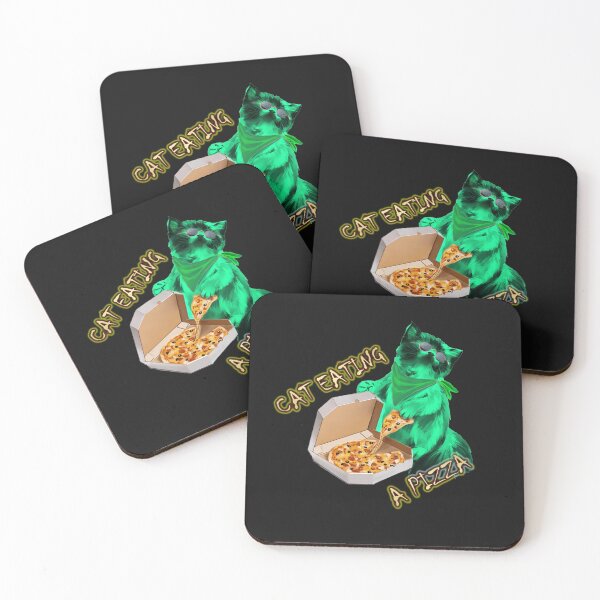 Item preview, CAT EATING A PIZZA IS CUTE AND FUNNY. designed and sold by stopamoment.