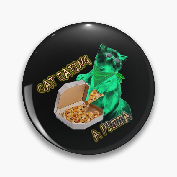 Item preview, CAT EATING A PIZZA IS CUTE AND FUNNY. designed and sold by stopamoment.