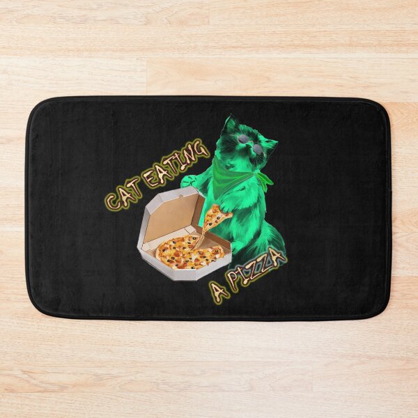 Item preview, CAT EATING A PIZZA IS CUTE AND FUNNY. designed and sold by stopamoment.
