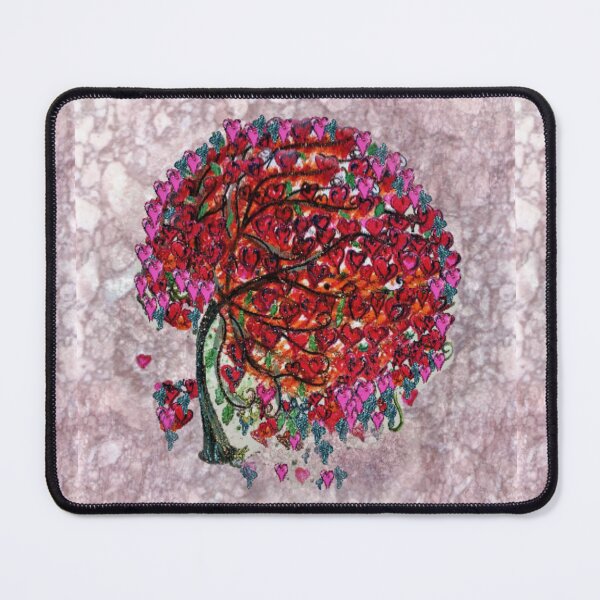 Item preview, love tree painting by mysticladyart 2022 edit original fine art painting valentine love birthday print designed and sold by mystic lady vintage art and fashion designs.