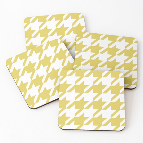 Item preview, Yellow Houndstooth Classic Pattern Design designed and sold by Art-and-Archaeo.