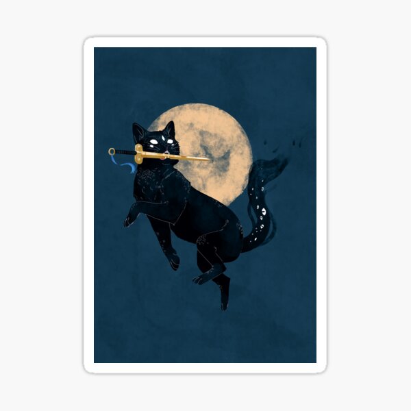 Moon Kitten Sticker