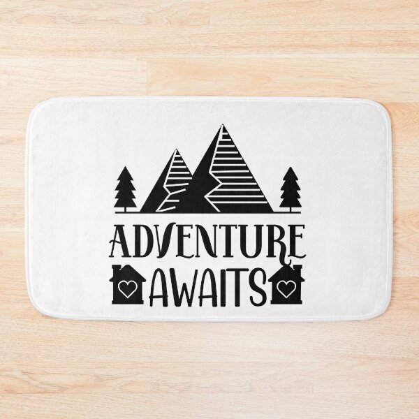 Item preview, Adventure Awaits Camping Trips I love Camping Hiking Camping Tree Mountains Tent Art Design Happy Apparel Essential Inspiration Joy Mood Funny designed and sold by DesignByHeartUK.